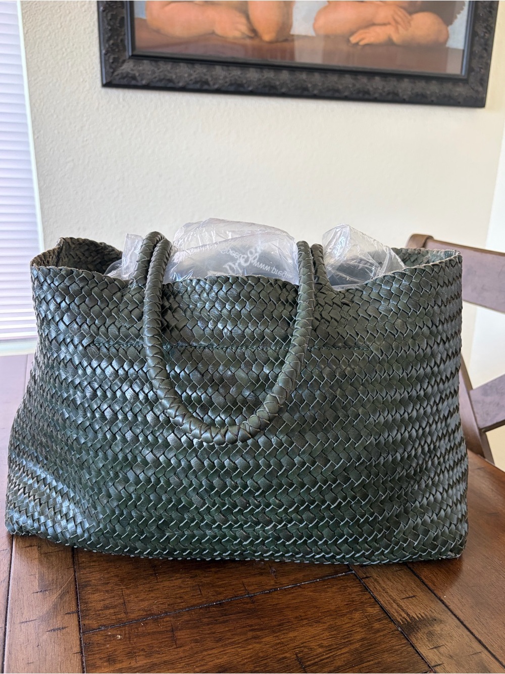 Madewell Olive Green Woven Tote